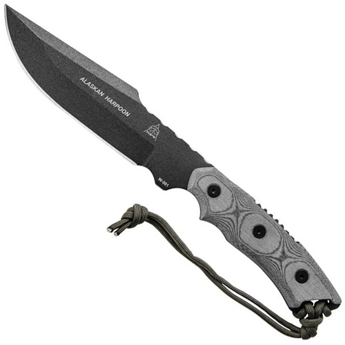 TOPS Alaskan Harpoon AH906 Linen Micarta Handle Fixed Knife