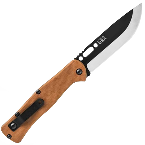 TOPS Fieldcraft Canvas Micarta Handle Folding Knife