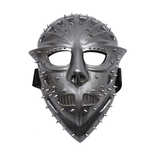 Jason Voorheas Silver Spiked Face Mask
