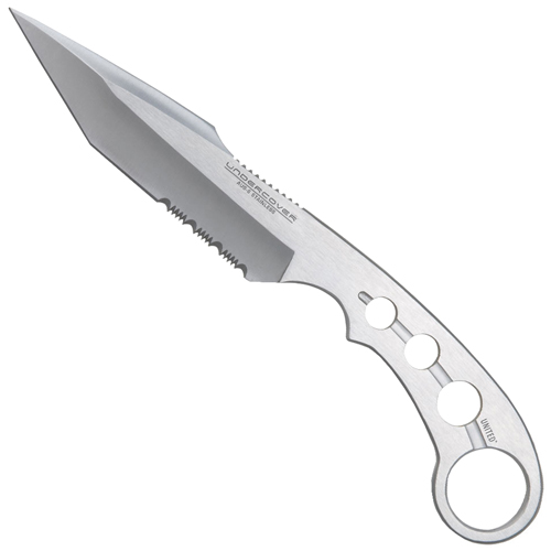 United Cutlery Undercover AUS-6 Stainless Steel Blade Fighter Knife - Silver