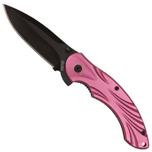 United Cutlery Black Ball Aluminum Handle Folding Knife - Pink
