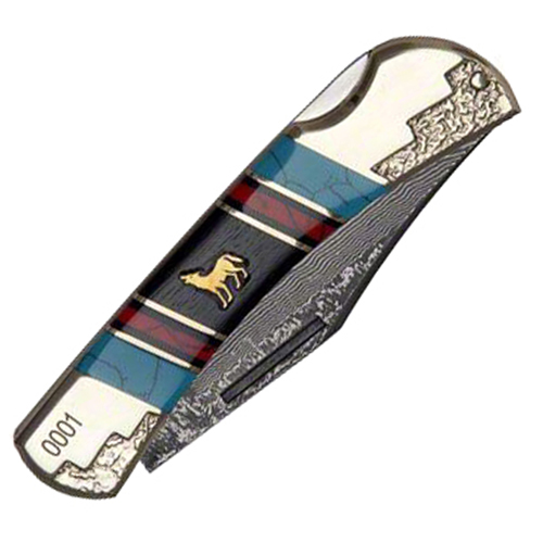 United Cutlery Frontier Howling Wolf Lockback 3.5 Inch Blade Folding Knife