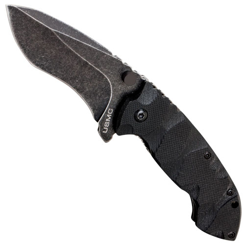 USMC Black Desert Warrior Folding Knife
