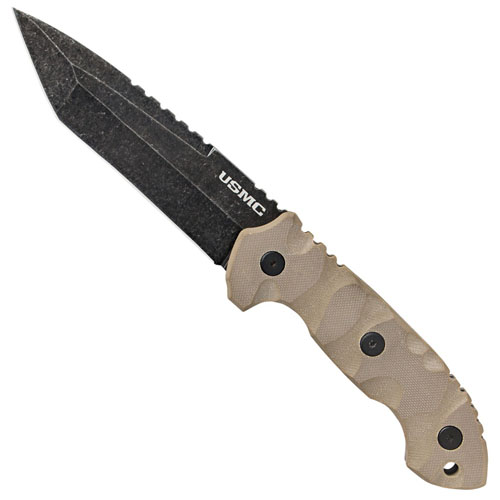 USMC Tactical Fighter Fixed Blade Knife with Nylon Sheath
