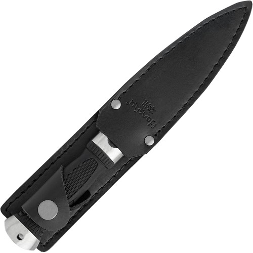 Honshu Sgian Knife: Black. Complete with sheath. Available at Gorillasurplus.com.
