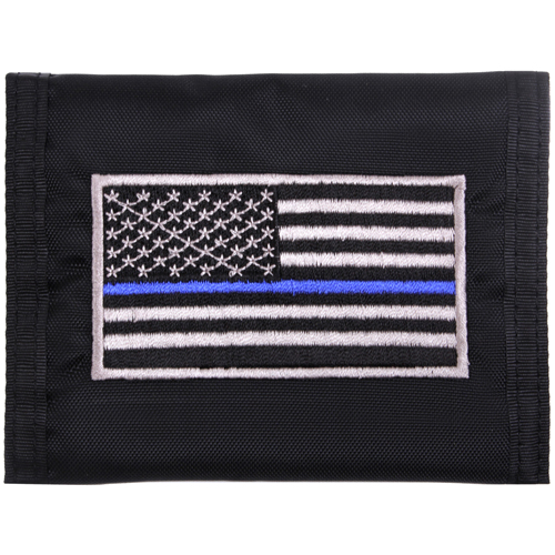 Ultra Force Thin Blue Line Flag Nylon Commando Wallet