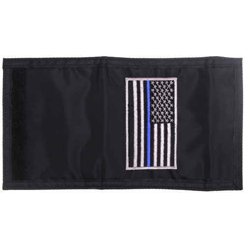 Ultra Force Thin Blue Line Flag Nylon Commando Wallet