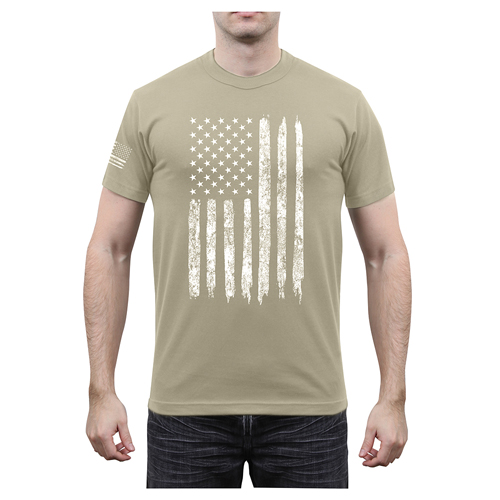 Distressed US Flag Athletic Fit T-Shirt