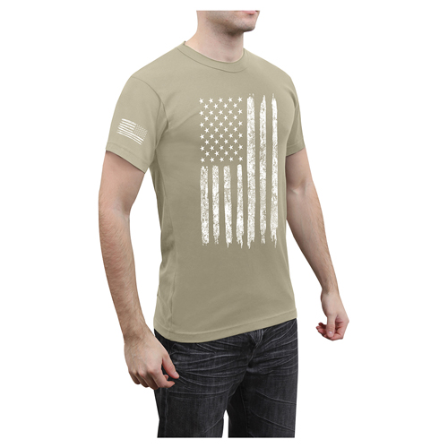 Distressed US Flag Athletic Fit T-Shirt