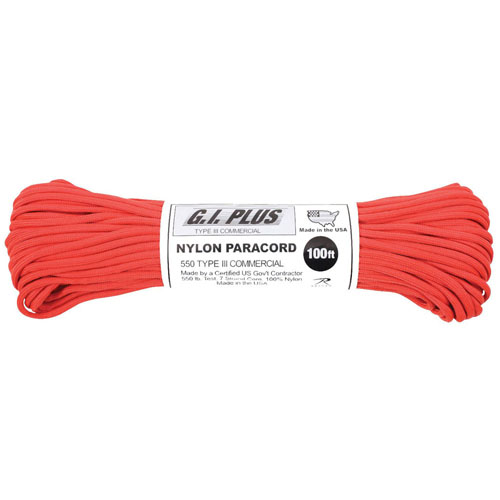 Nylon Paracord Type III 550 LB 100 Feet