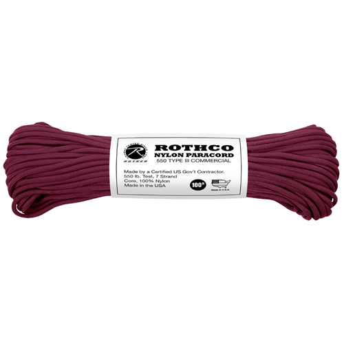 Nylon Paracord Type III 550 LB 100 Feet