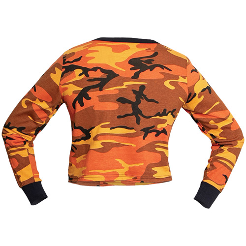 Ultra Force Womens Camo Long Sleeve Crop Top