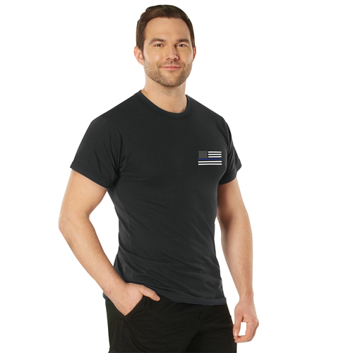Honor and Respect 2-Sided Thin Blue Line Flag T-Shirt