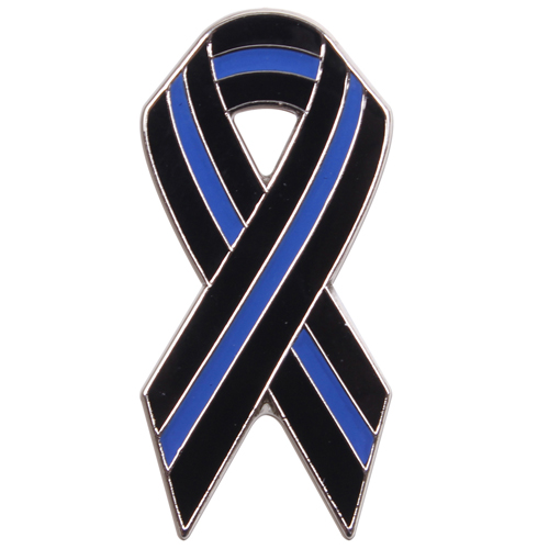 Thin Blue Line Ribbon Pin