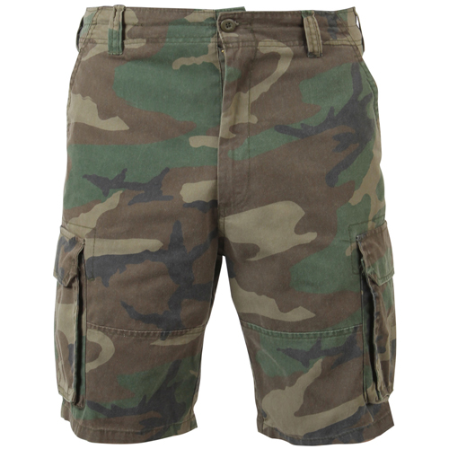 Vintage Camo Paratrooper Cargo Shorts