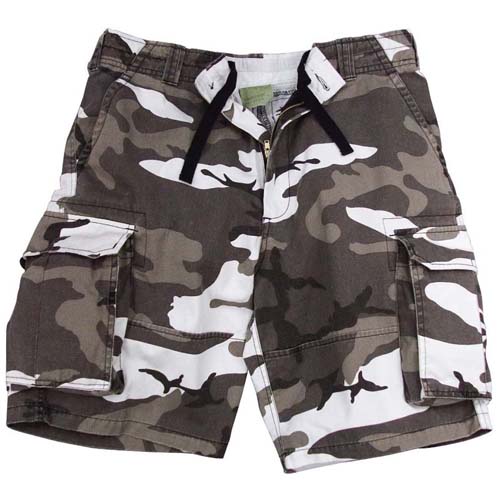 Vintage Camo Paratrooper Cargo Shorts