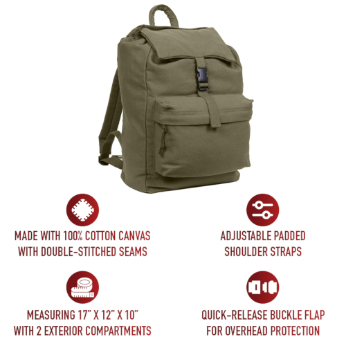 Water Resistant Canvas Daypack
