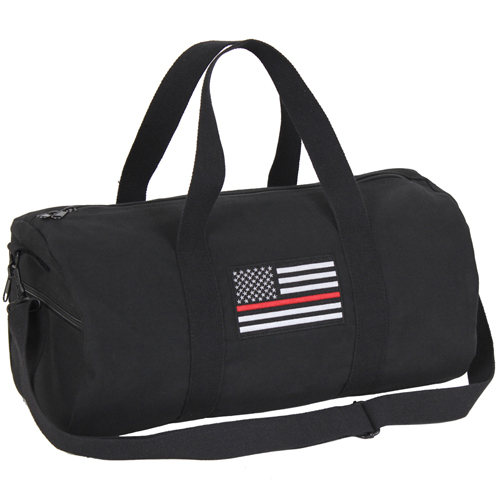 Thin Red Line Canvas Shoulder 19 Inch Duffle Bag