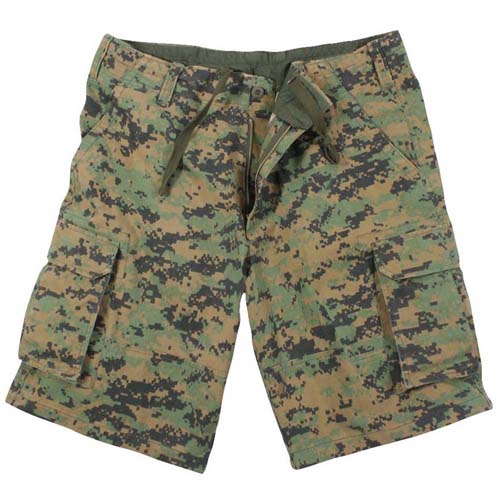 Vintage Camo Paratrooper Cargo Shorts