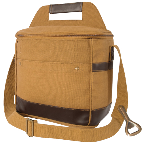 Canvas Insulated Cooler Bag With Bottle Opener