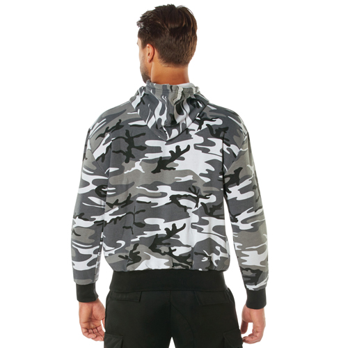 Mens Camo Pullover Hooded Sweatshirt