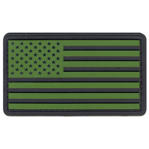 PVC US Flag Patch With Hook Back