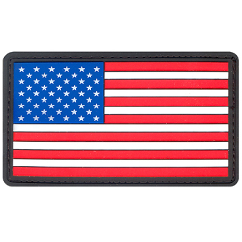 PVC US Flag Patch With Hook Back