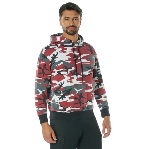 Mens Camo Pullover Hooded Sweatshirt