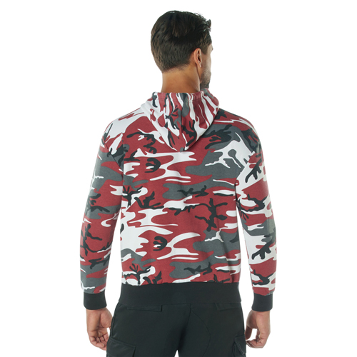 Mens Camo Pullover Hooded Sweatshirt