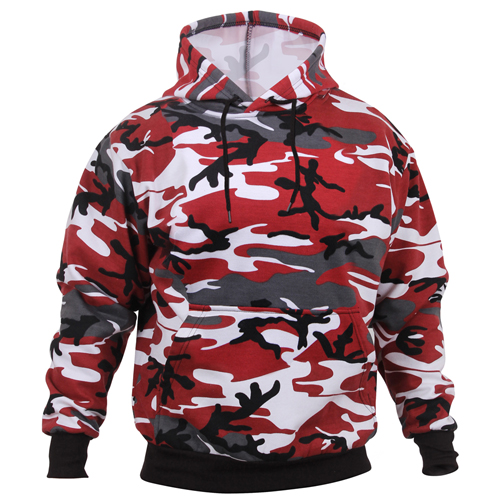 Mens Camo Pullover Hooded Sweatshirt