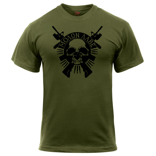 Ultra Force Molon Labe Skull T-Shirt