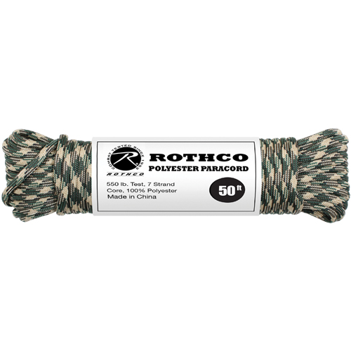 50 Feet Camo Polyester Paracord
