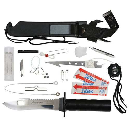 Deluxe Adventurer Survival Fixed Knife w/ Kit