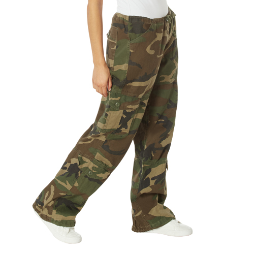 Womens Camo Vintage Paratrooper Fatigue Pants