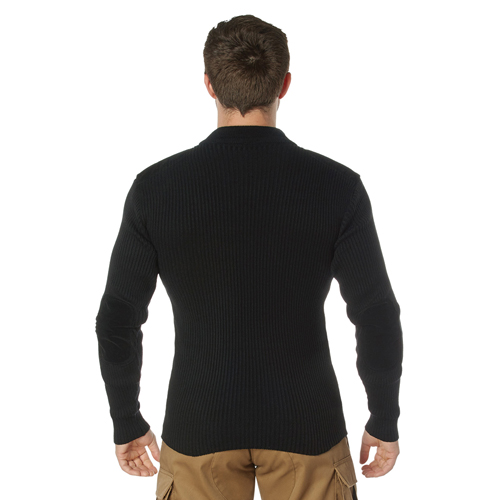 Mens Quarter Zip Acrylic Commando Sweater