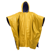 Navy Blue-Yellow Reversible PVC Poncho