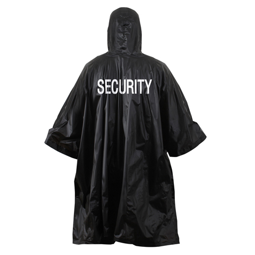 Security Vinyl Poncho - Black
