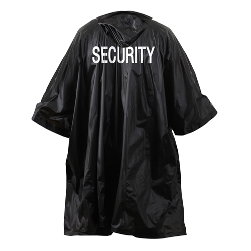 Security Vinyl Poncho - Black
