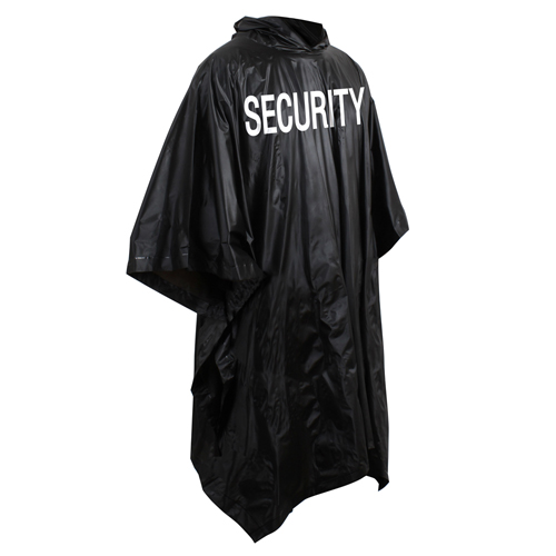 Security Vinyl Poncho - Black