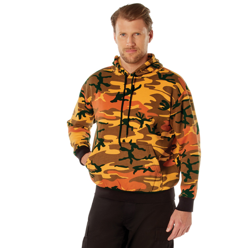 Mens Camo Pullover Hooded Sweatshirt
