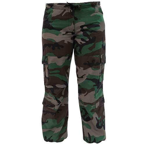 Ultra Force Womens Unwashed Camo Paratrooper Fatigue Pants