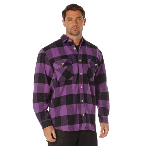 Extra Heavyweight Buffalo Plaid Flannel Cotton Shirt