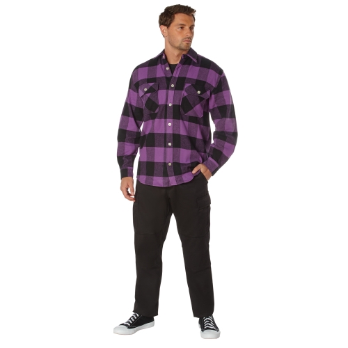 Extra Heavyweight Buffalo Plaid Flannel Cotton Shirt