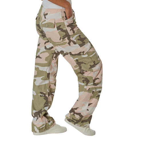 Womens Camo Vintage Paratrooper Fatigue Pants