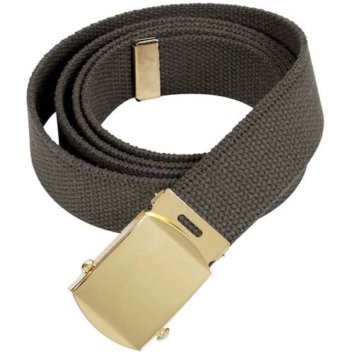 54 Inch Military Gold Buckle Web Belts