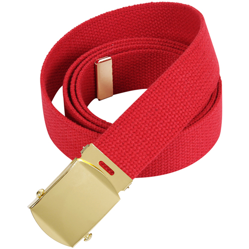 54 Inch Military Gold Buckle Web Belts