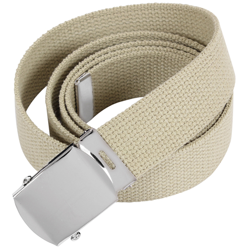 44 Inch Military Chrome Buckle Web Belts