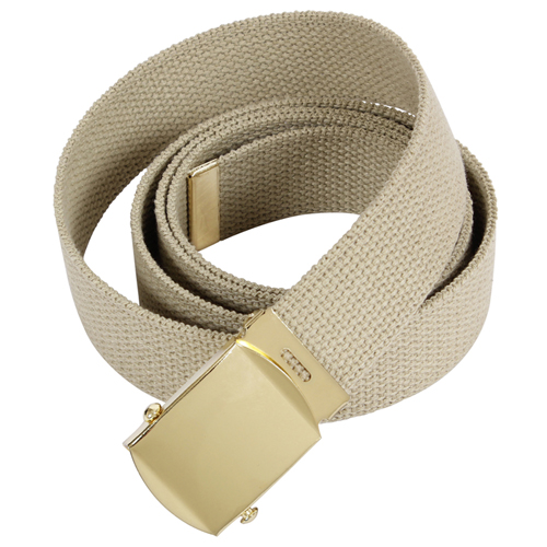 44 Inch Military Gold Buckle Web Belts