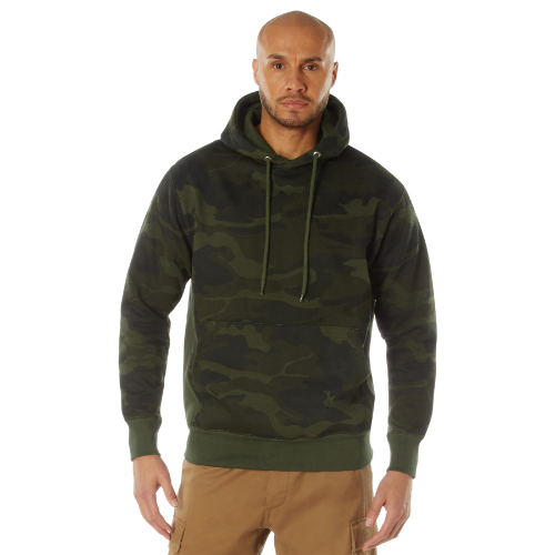 Mens Camo Pullover Hooded Sweatshirt