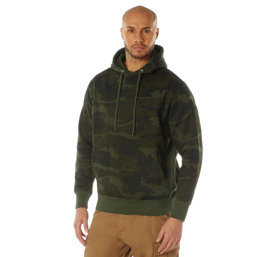 Mens Camo Pullover Hooded Sweatshirt
